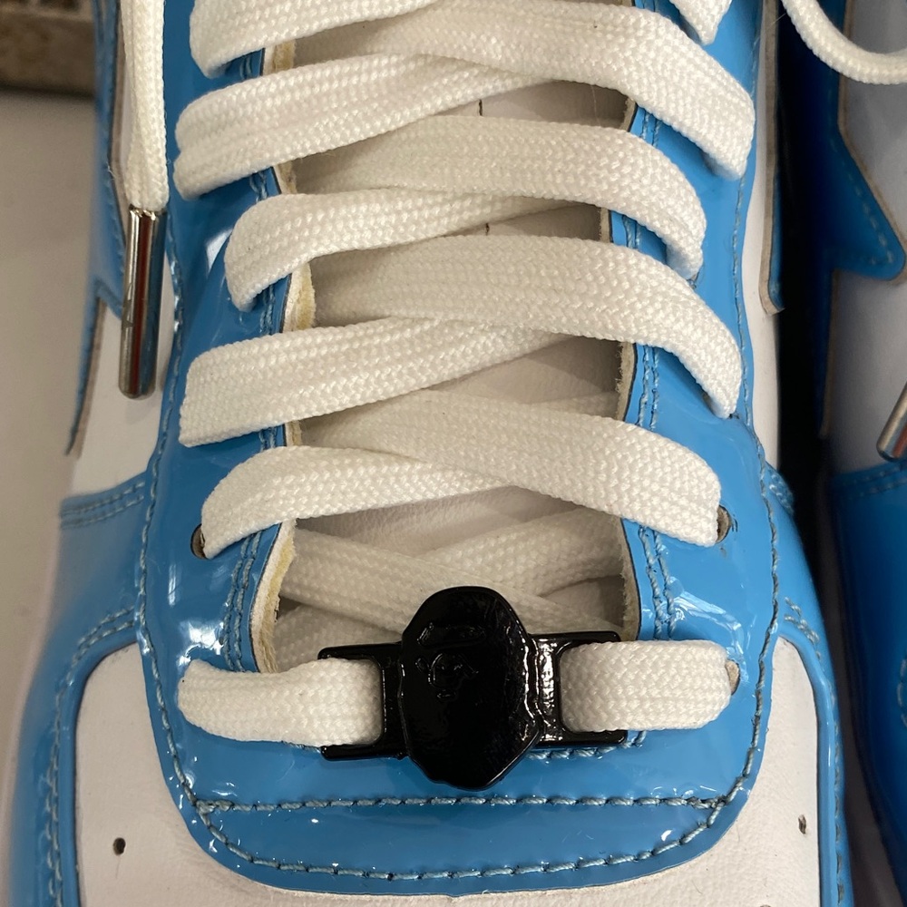 A Bathing Ape BAPE Bapesta Blue Bath Mat Size 9.5 DISCONTINUED COLOR!! 🔵 - Picture 7 of 12